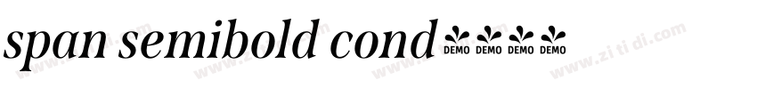 span semibold cond字体转换